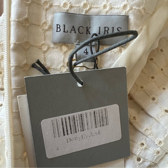 New! Black Iris the dotty eyelet cropped top nwt 13657 - Picture 13 of 13